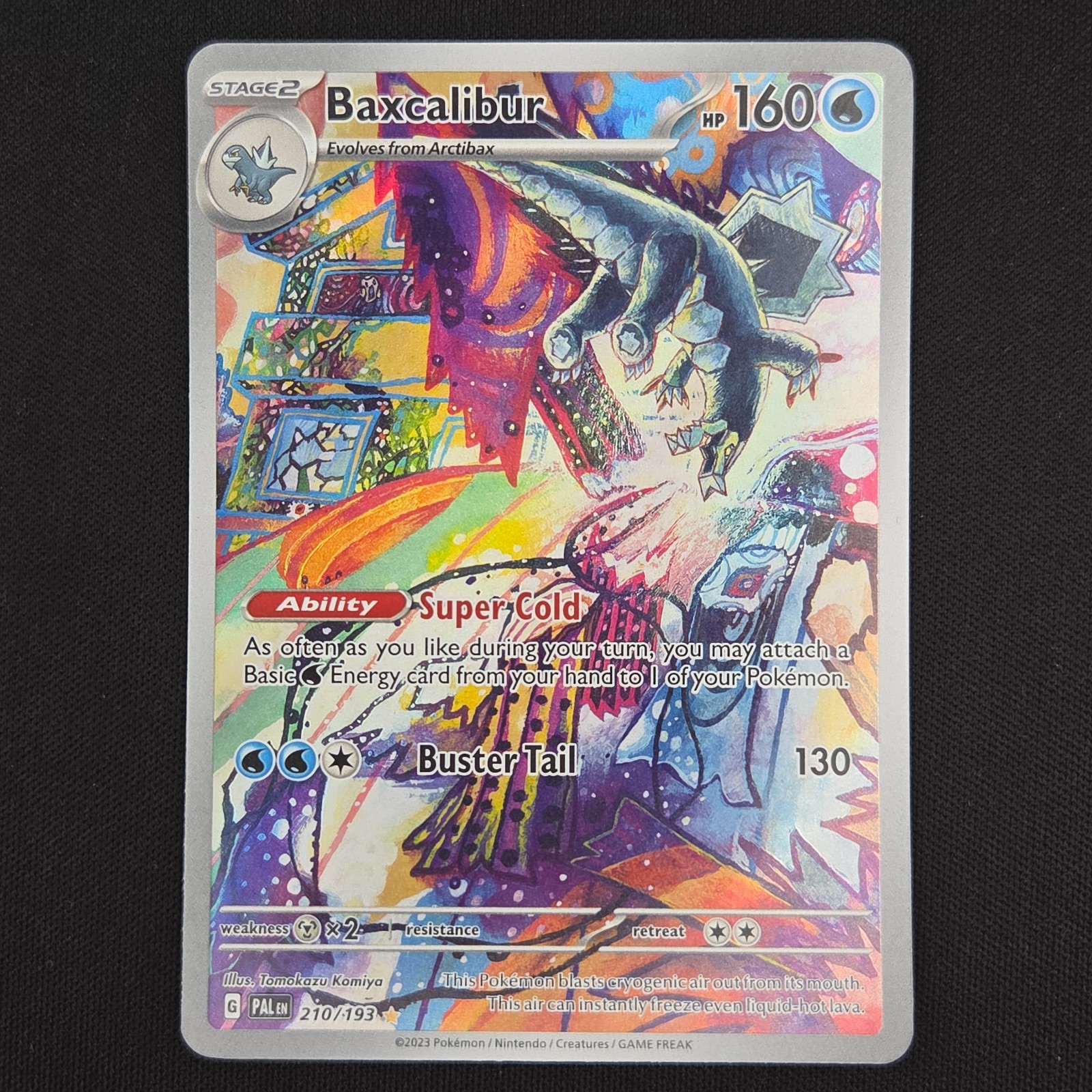 Pokemon TCG Card Baxcalibur 210/193 S&V Paldea Evolved Illustration Rare - NM