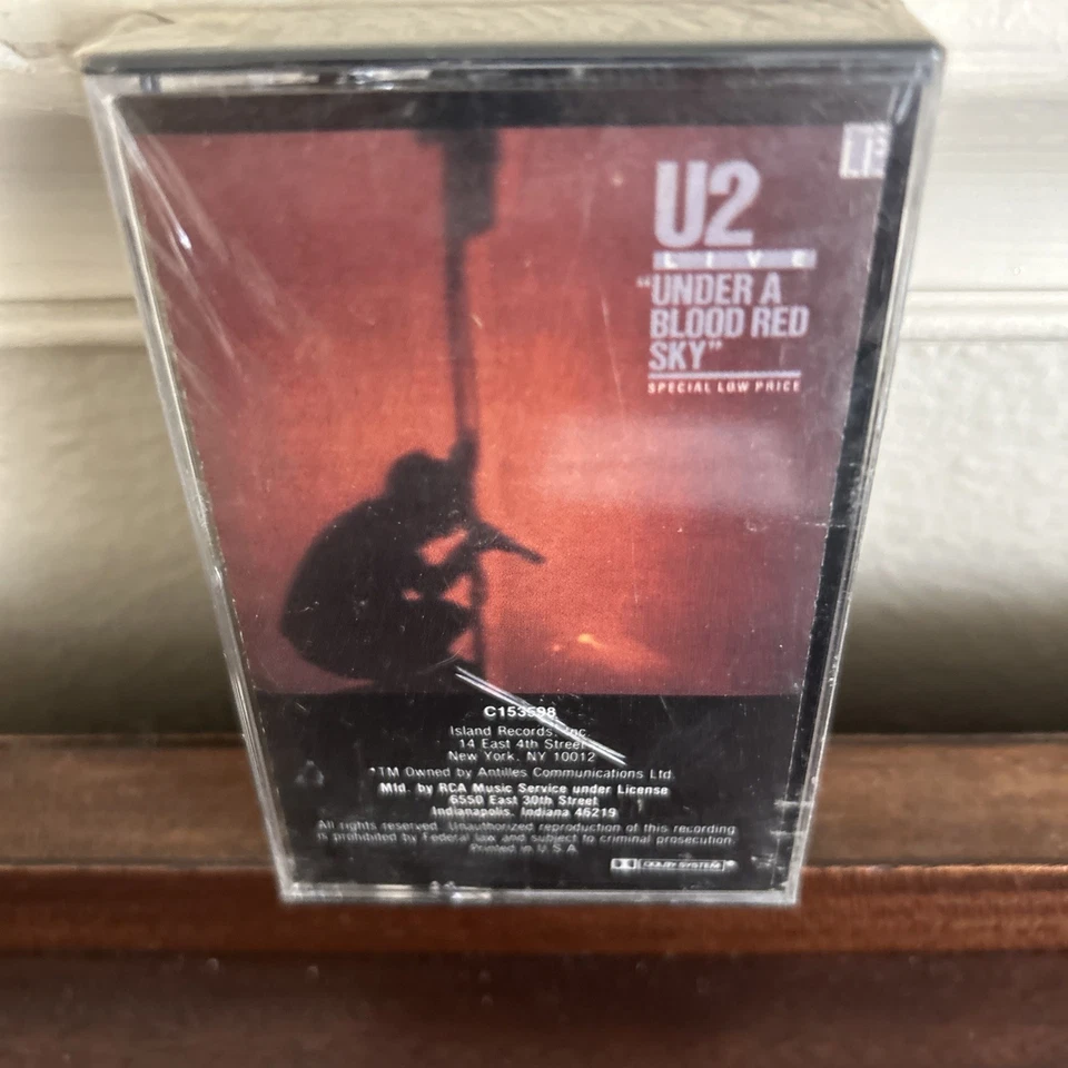 U2 Live UNDER A BLOOD RED SKY Audio Cassette Tape 1983 Island Records SEALED - Image 3 of 3
