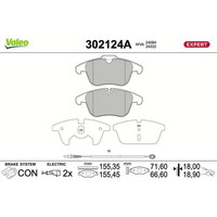Valeo 302124A Bremsbelagsatz FüR Citroen Peugeot 508 407 C5 8D 8E 6C 6E 6D RW
