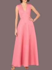 $395 AIDAN MATTOX WOVEN JACQUARD PROM BALL GOWN SIZE: 16 COLOR: SUMMER ROSE