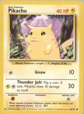 Pokemon Base Set English - Pikachu 58/102 (yellow cheeks)