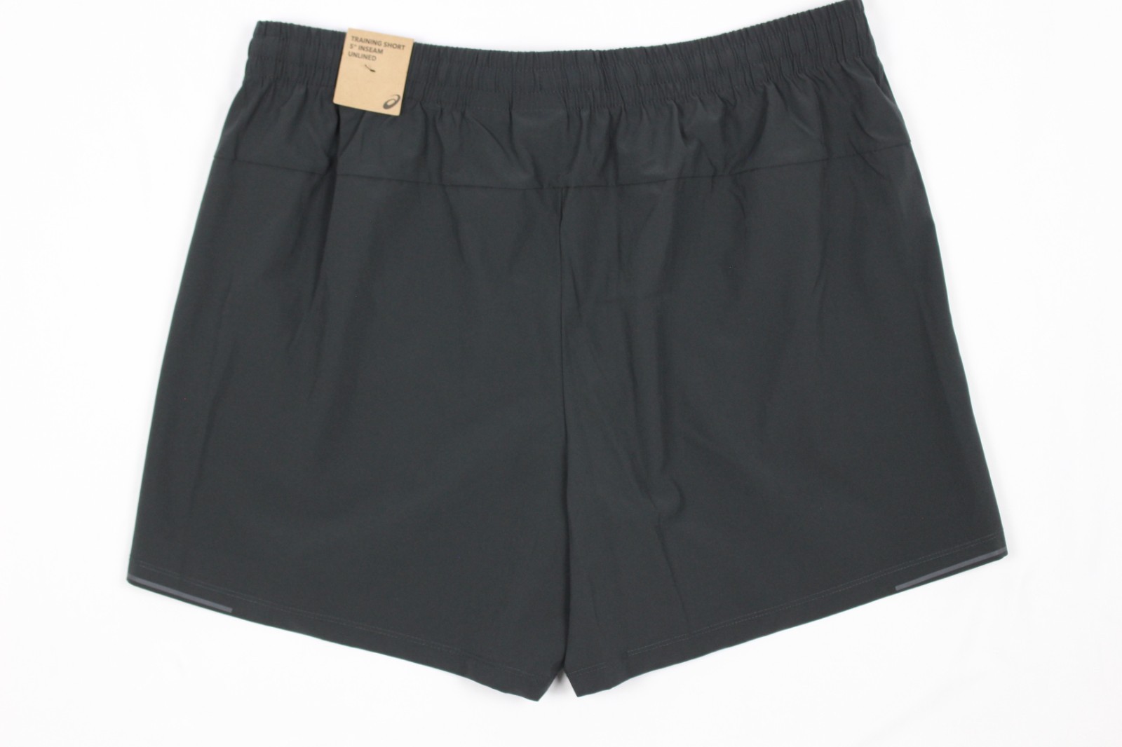 Asics Men's Woven 5" Shorts Laser Cut Running Gym Charcoal Reflective Unlined thumbnail 2