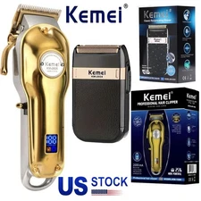 Kemei Golden Cordless Professional Hair Clippers Hair Trimmer For Men KM-1986