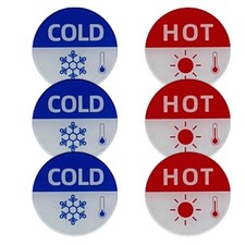 6pcs Convenient Stickers Practical Labels Acrylic Stickers for Hot Cold Water