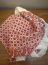 Vintage Robinson Golluber Square Scarf Bright Red Polyester