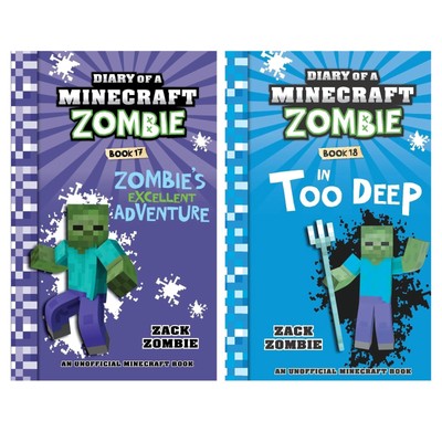 Diary of a Minecraft Zombie Books 11-20 by Zack Zombie books Set