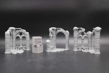 Tabletop Terrain Fantasy Corner Wall Scatter Set Ruin Dnd RPG wargame skirmish 2