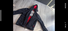 Superdry Original Windcheater Windbreaker Hooded Zip Lined Black/Red XXL