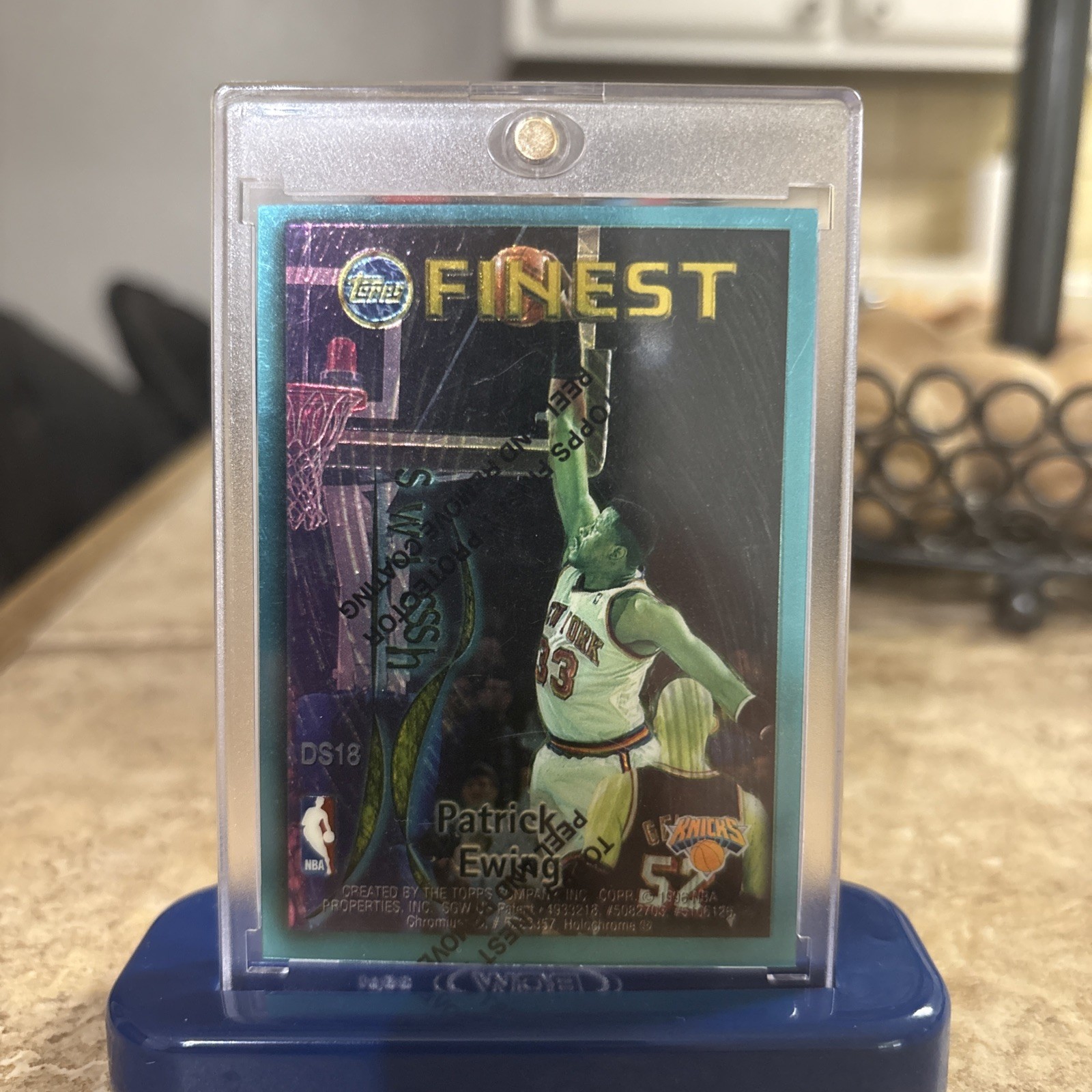 1995-96 Topps Finest - Dish and Swish Patrick Ewing, Derek Harper #DS18