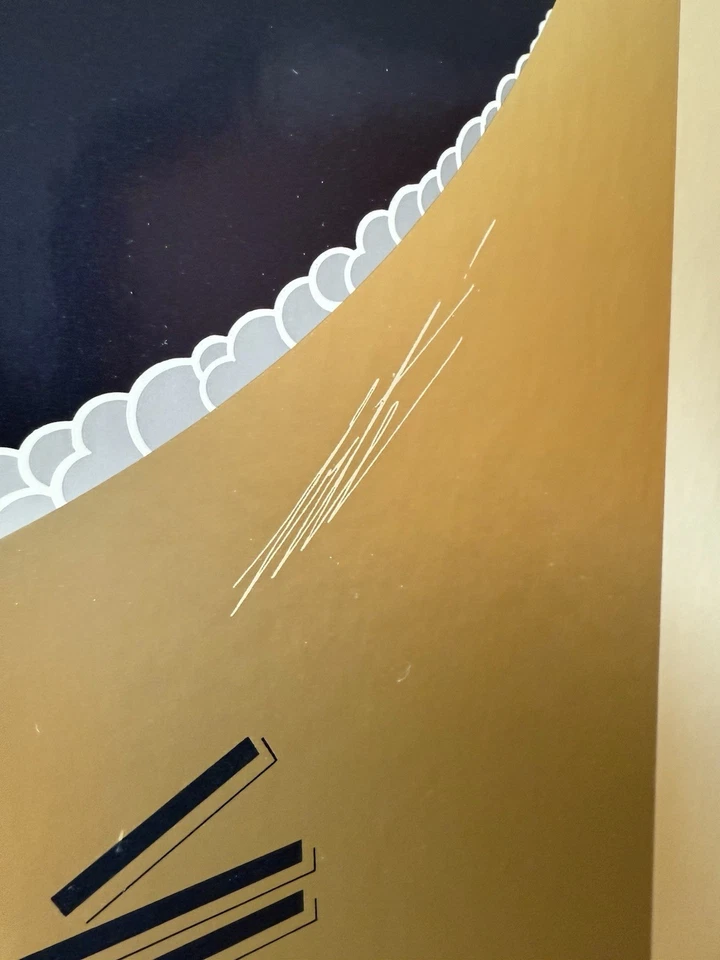 Litografía offset ERTE 1979 L'AMOUR Gold Mirage Edition enmarcada y firmada 20 x 30" Foto 2 de 4