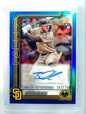 Brandon Lockridge 2025 Topps Chrome Green Refractor /150 Auto 10 Rookie 25 Sp 5