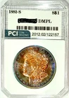 1882-S Incredible Gem BU  +++ DMPL Morgan Dollar Monster Reflective Rainbow