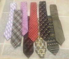 Lot of 9 Mens Ties Vintage Neckties J Garcia Alexander Julian Claiborne