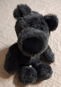GUND 12" Henry Black Teddy Bear Plush Retired Floppy Stuffed Animal #4060775
