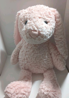 16'' Cute Super Soft Fluffy Pink Plushie Bunny With Adorable Lop Ears