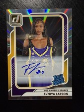 TANIYA LATSON RATED ROOKIE AUTO  2026 DONRUSS Holo  WNBA  LOS ANGELES SPARKS