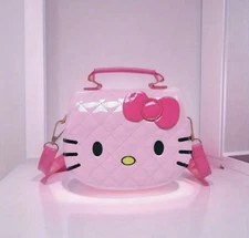 Hello Kitty Girls/Teenagers White/Pink Fuchsia Small Crossbody Shoulder Bag NEW