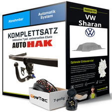 Für VW Sharan Typ 7M Anhängerkupplung abnehmbar +eSatz 7pol uni. 06.2000-03.2010