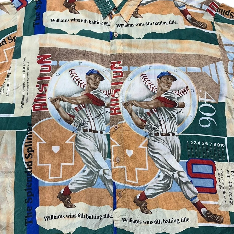 Vintage Baseball Button-Up Silk Shirt - Image 4 of 4