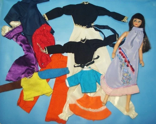 Vtg Mego & Clone 8 Inch DOLL & CLOTHES Lot Dinah Mite Size World of Love