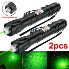 2x Green Laser Pointer Penlight Optics Maser Gypsophila Visible Beam Dot Light