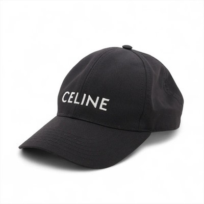 Celine 2AUS9242N Logo Cap M Polyester×cotton Black
