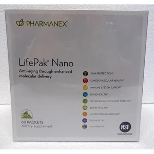 Nu Peau NuSkin Pharmanex Lifepak Nano Anti-Aging 60 paquets NEW SEALED