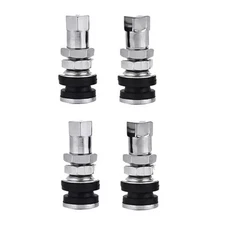 4 PCS Valve Flush Mount Metal Chrome Tire Valve Stems High Pressure Bolt
