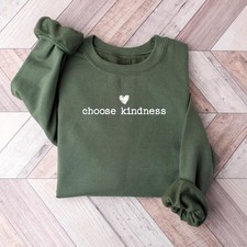 Choose Kindness Sweatshirt Teacher Gift Positive Vibes Crewneck Pullover