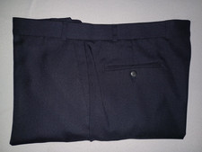 Men's Chaps by Ralph Lauren Super 100's Black 100% Wool Flat Front Pants 38W 28L
