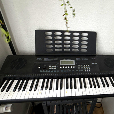 Startone MK-300 elektrisches Keyboard 61 Tasten Schwarz mit Notenständer