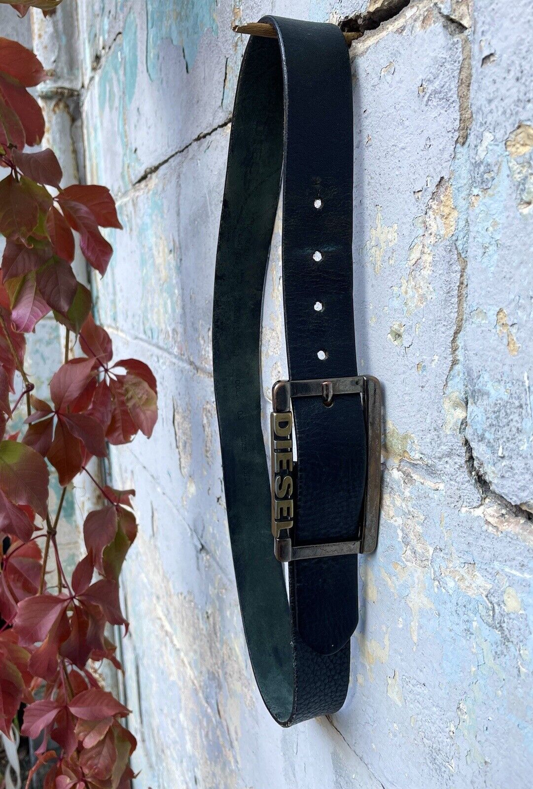 Diesel Vintage Y2K Seditionaries Leather Belt Mad… - image 1