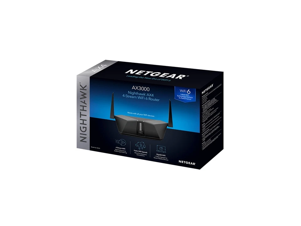 Netgear Nighthawk AX4 4-Stream AX3000 WiFi 6 Router (RAX35-100NAS) - NEW™ - Image 2 of 4