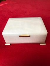 Art Deco Period, George Betjemann and sons white onyx cigarette box