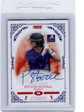 2022 Onyx Vintage AUTO Blue Ink PEYTON STOVALL Arkansas RAZORBACKS Haughton LA l