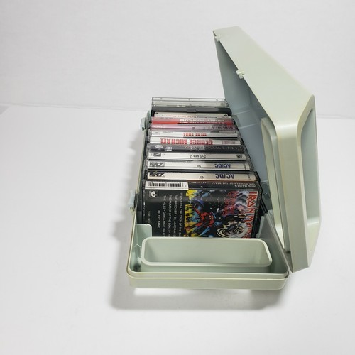 Iron Maiden + 12 other cassettes lot of top artist and carrying case see pics NM - Picture 2 of 11