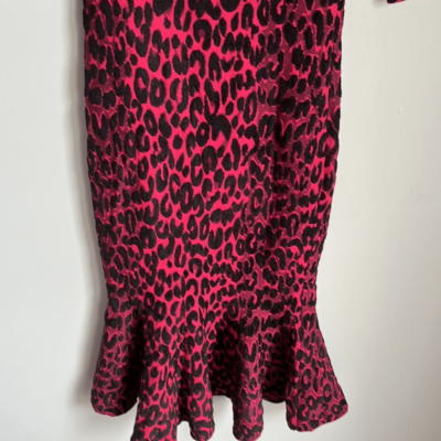 Milly knit Midi Mermaid Animal Print Dress | eBay