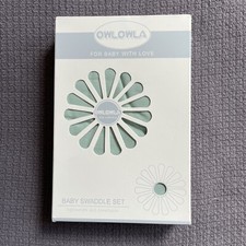 Baby Swaddle Blanket Hat-Color: Sage Original Package New Owlowla Great Gift