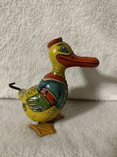 1930's J. Chein  Co. Tin Toy Wind-up Waddling Duck - Made in U.S.A.