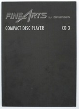 Original GRUNDIG FINE ARTS CD-3 CD-Player Bedienungsanleitung/Mode Demploi