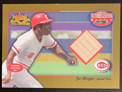 2002 Fleer Baseball - October Legends  G/U Bat Relic Card - Joe Morgan - 084/100