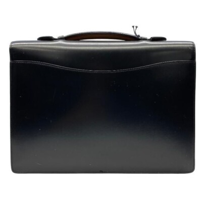 Dunhill Business Bag Briefcase Leather color Black Solid fashion