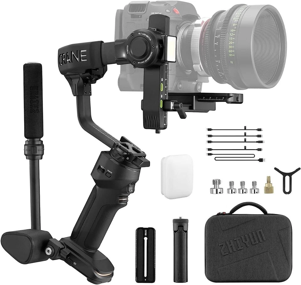 ZHIYUN Crane 4 COMBO 3-Axis Gimbal Stabilizer for Mirrorless DSLR Camera Cinema - Image 3 of 4