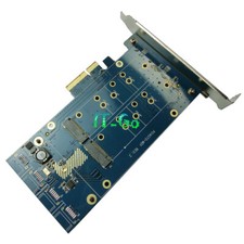 PCIe M.2 Adapter PCI Express to 4 Ports NGFF M.2 RAID Card HyperDuo Mode