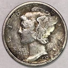 1925-D Mercury Silver Dime Extremely Fine XF Coin, Issues #11553