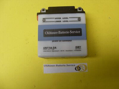Oldtimer-Batterie 6 V 11 Ah, Blei/ S, trocken vorgeladen 12 x 6 x 13 cm L-B-H