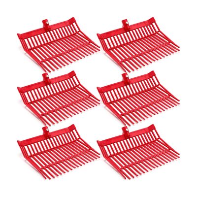 Lasnten 6 Pcs Manure Fork Replacement Head, 18 Tines Pitchfork Head with Scre...