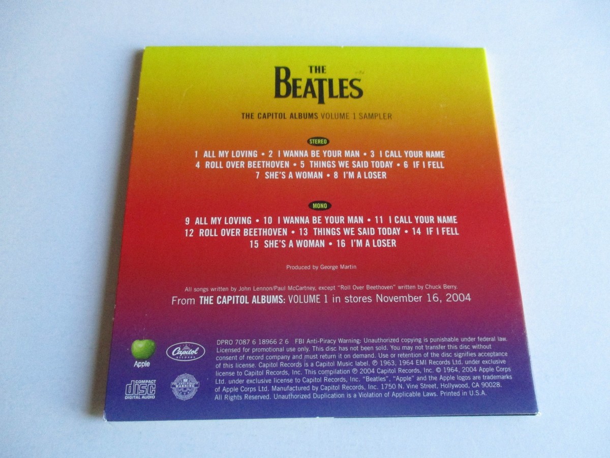 BEATLES THE CAPITOL ALBUMS VOL 1 CD SAMPLER COLLECTORS 16 TRACKS
