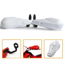 7/8" 1 1/8" Handle Brush Bar Hand Guard Fitting Universal For Dirt Bike White