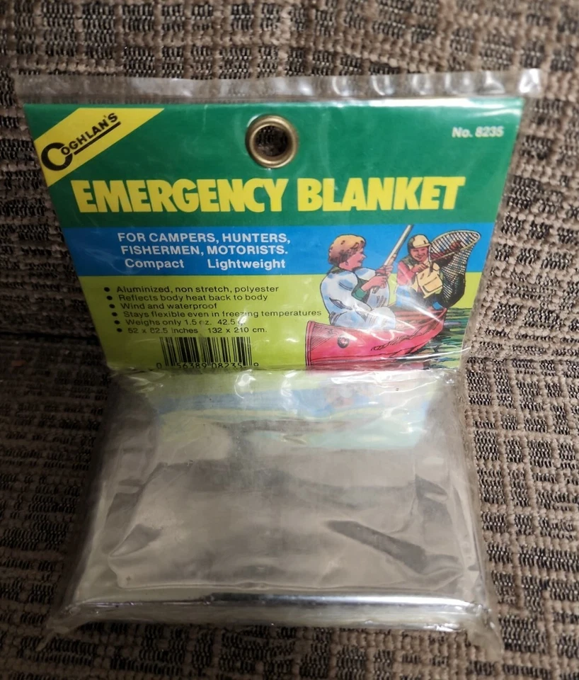 Manta de emergencia Coghlans 1981 vintage 52" x 82,5" Foto 3 de 3